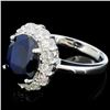Image 3 : 14K Gold 4.00ct Sapphire & 1.00ctw Diamond Ring
