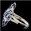 Image 3 : 18K Gold 4.95ct Sapphire & 0.34ct Diamond Ring