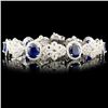 Image 1 : 18K Gold 13.28ct Sapphire & 5.60ctw Diamond Bracel