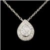 18K Gold 0.53ctw Diamond Pendant