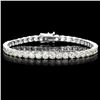 Image 1 : 18k White Gold 12.00ct Diamond Tennis Bracelet