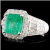 Image 2 : 18K Gold 2.13ct Emerald & 1.11ctw Diamond Ring