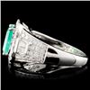Image 3 : 18K Gold 2.13ct Emerald & 1.11ctw Diamond Ring