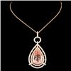14K Rose Gold 10.37ct Morganite & 1.37ctw Diamond