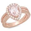 14K Gold 1.50ct Morganite & 0.65ct Diamond Ring