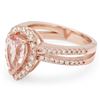 Image 2 : 14K Gold 1.50ct Morganite & 0.65ct Diamond Ring