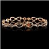 Image 2 : 14K Rose Gold 1.69ctw Fancy Color Diamond Bracelet