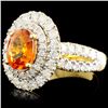 Image 2 : 18K Gold 1.87ct Sapphire & 1.16ctw Diamond Ring