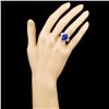 Image 4 : 18K Gold 8.59ct Tanzanite & 1.49ctw Diamond Ring