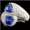 Image 2 : 18K White Gold 3.26ct Sapphire & 2.31ctw Diamond R