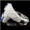 Image 3 : 18K White Gold 3.26ct Sapphire & 2.31ctw Diamond R