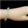 Image 3 : 14K Gold 2.20ct Emerald & 1.50ctw Diamond Bracelet