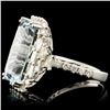 Image 4 : 18K Gold 11.09ct Aquamarine & 1.47ctw Diamond Ring
