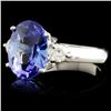Image 2 : 14K Gold 3.07ct Tanzanite & 0.30ctw Diamond Ring