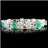 Image 2 : 18K Gold 11.92ct Emerald & 2.04ctw Diamond Bracele