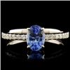 Image 1 : 14K Gold 1.12ct Sapphire & 0.21ctw Diamond Ring