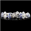 Image 2 : 14K Gold 6.70ct Sapphire & 1.65ctw Diamond Bracele