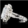 Image 3 : 14K Gold 5.20ct Aquamarine & 1.21ctw Diamond Ring