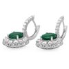 Image 2 : 14K Gold 5.00ct Emerald & 3.25ct Diamond Earrings
