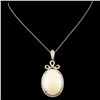 Image 1 : 14K Gold 34.45ct Opal & 1.55ctw Diamond Pendant