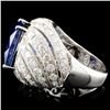 Image 3 : 18K Gold 10.60ct Sapphire & 2.87ctw Diamond Ring