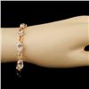 Image 3 : 14K Gold 6.95ct Morganite & 0.75ctw Diamond Bracel