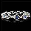 Image 2 : 18K Gold 7.10ct Sapphire & 2.54ctw Diamond Bracele