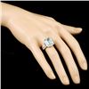 Image 3 : 18K Gold 4.25ct Aquamarine & 0.88ctw Diamond Ring
