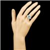 Image 4 : 18K Gold 4.25ct Aquamarine & 0.88ctw Diamond Ring