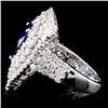 Image 3 : 18K Gold 3.65ct Sapphire & 1.82ct Diamond Ring