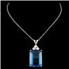 Image 2 : 14K Gold 15.00ct Topaz & 0.24ctw Diamond Pendant