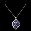 Image 1 : 18K Gold 7.10ct Kyanite & 0.86ctw Diamond Pendant
