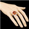 Image 3 : 14K Gold 17.11ct Citrine & 0.65ctw Diamond Ring