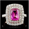 Image 1 : 18K Rose Gold 2.20ct Sapphire & 0.96ct Diamond Rin
