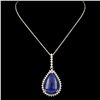 Image 2 : 14K Gold 17.11ct Tanzanite & 0.64ctw Diamond Penda