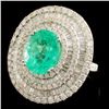 Image 2 : 18K Gold 4.58ct Emerald & 3.22ctw Diamond Ring
