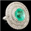 Image 3 : 18K Gold 4.58ct Emerald & 3.22ctw Diamond Ring