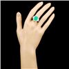 Image 4 : 18K Gold 7.93ct Emerald & 1.67ctw Diamond Ring