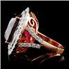 Image 3 : 18K Rose Gold 18.74ct Tourmaline & 2.37ct Diamond