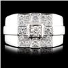 Image 1 : 14K White Gold 0.79ctw Diamond Ring