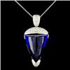 Image 1 : 18K Gold 26.25ct Tanzanite & 0.80ctw Diamond Penda