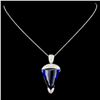 Image 2 : 18K Gold 26.25ct Tanzanite & 0.80ctw Diamond Penda