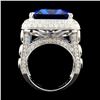 Image 4 : 18K Gold 21.50ct Tanzanite & 3.93ctw Diamond Ring