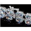Image 2 : 14k Gold 25.00ct Aquamarine & 1.50ct Diamond Brac