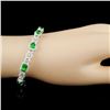 Image 3 : 18K Gold 6.47ct Tsavorite & 2.35ctw Diamond Bracel