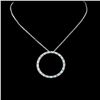 Image 2 : 18K White Gold 0.62ctw Diamond Pendant