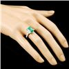 Image 3 : 18K Gold 3.69ct Emerald & 0.61ctw Diamond Ring