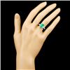 Image 4 : 18K Gold 3.69ct Emerald & 0.61ctw Diamond Ring