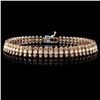 Image 1 : 18K White Gold 6.66ctw Fancy Color Diamond Bracele
