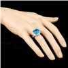 Image 3 : 18K Gold 8.74ct Topaz & 0.25ctw Diamond Ring
